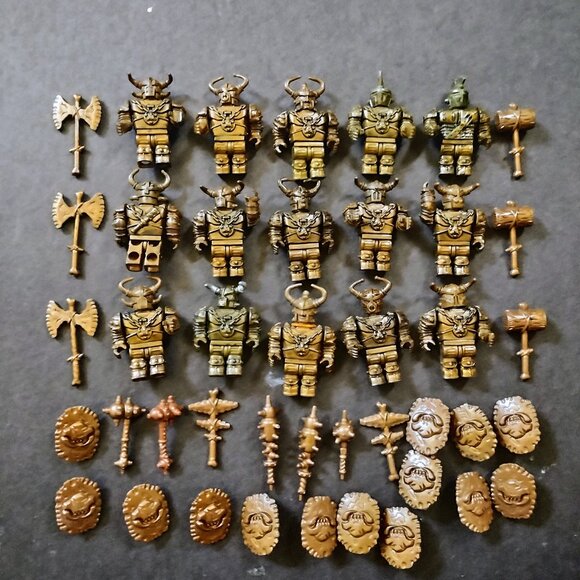 Mega Bloks Dragons Krystal Wars Mini Figures Knights, Orc LOT - Picture 4 of 4